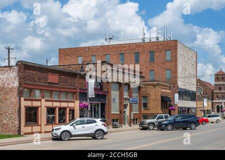 Buildings in downtown Grinnell Stock Photo