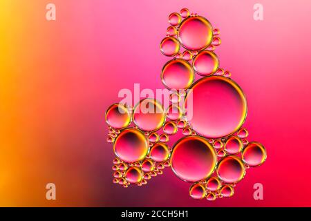 Artistic, abstract and colorful bubbles in water Stock Photo