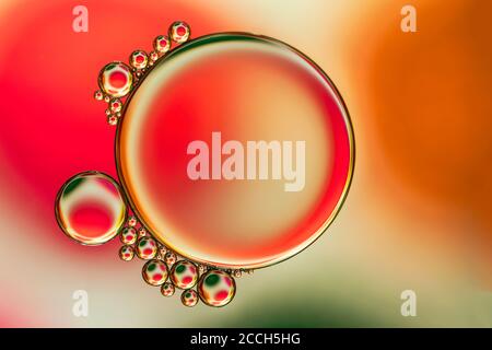 Artistic, abstract and colorful bubbles in water Stock Photo