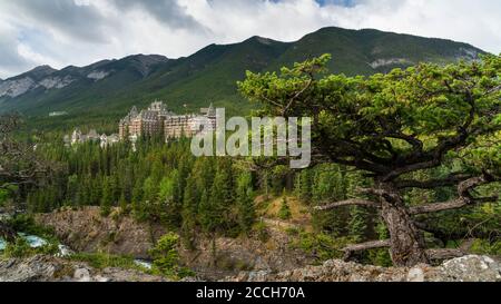 The Fairmont Banff Springs Hotel, Banff, Alberta, Canada. Stock Photo