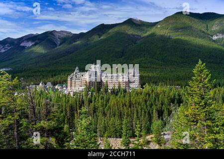 The Fairmont Banff Springs Hotel, Banff, Alberta, Canada. Stock Photo