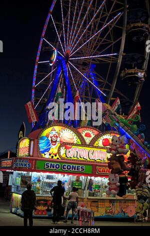 midway at night, florida state fair, tampa, florida, usa Stock Photo