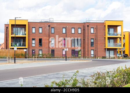 New properties on the site of the EKCO (from Eric Kirkham Cole Limited), British electronics company. Bellway Ekco Park development Stock Photo