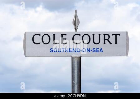 Cole Court on the site of the EKCO (from Eric Kirkham Cole Limited), British electronics company producing radio and television sets. Southend on Sea Stock Photo