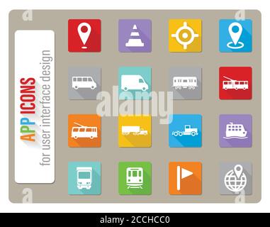 Navigation simply icons Stock Vector