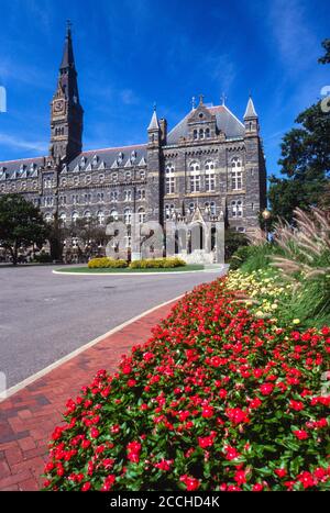 Washington DC. Georgetown University, Healy Hall. Stock Photo