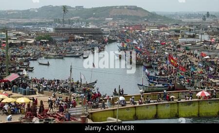 Fishing Village - Ghana, West Africa Stock Photo