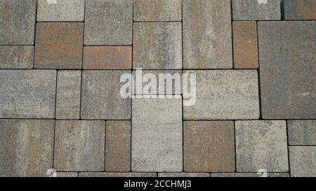 Natural stone wall texture. Rustic colorful surface floor pavement background. Texture tile Stock Photo