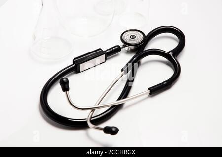 Medical Series - Stethoscope on a white background Stock Photo