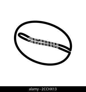 coffee bean symbol line icon, Vector Illustration Stock Vector