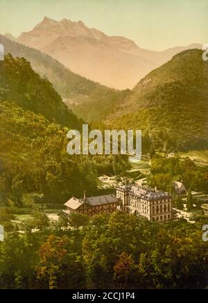 Hotel, Aigle, Vaud, Switzerland. Stock Photo