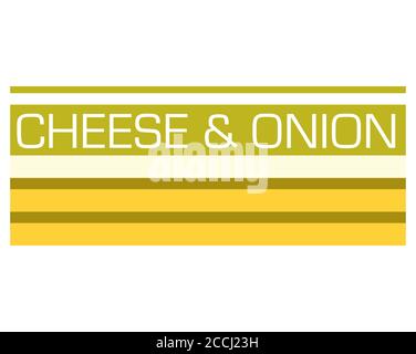 Cheese and Onion vector graphic on a white background Stock Vector