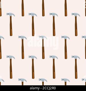 hammer seamless pattern vector illustration background Stock Vector