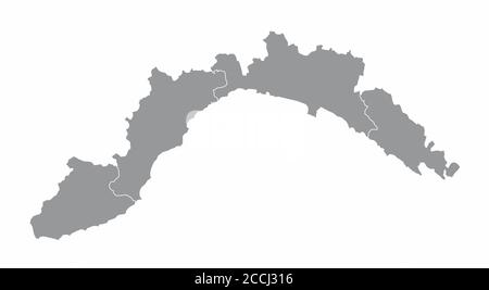 Liguria region map Stock Vector