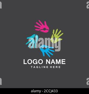 hand care logo and symbol vector Stock Vector