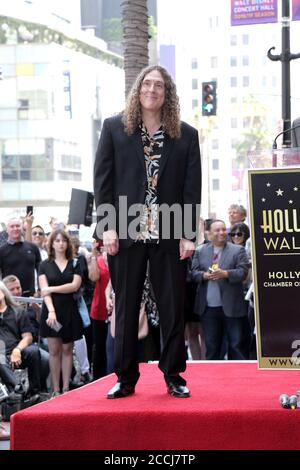 LOS ANGELES - AUG 27:  Alfred Yankovic, Weird Al Yankovic at the Weird Al Yankovic Star Ceremony on the Hollywood Walk of Fame on August 27, 2018 in Los Angeles, CA Stock Photo