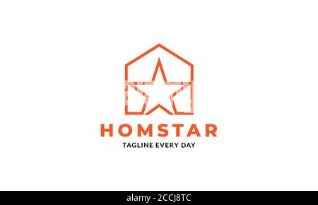 star home or favorite real estate logo design Stock Vector