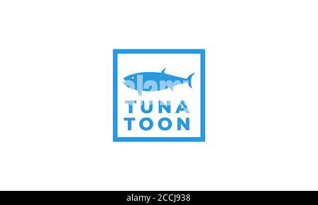 fish tuna sushi japan seafood icon logo design Stock Vector