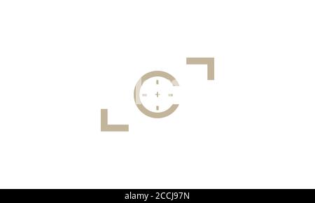 letter C camera / photography / frame  logo design Stock Vector
