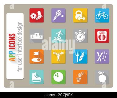 sport icon set Stock Vector