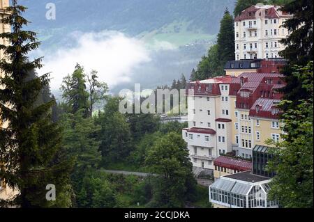 Foggy morning in Bad Gastein Austria Stock Photo