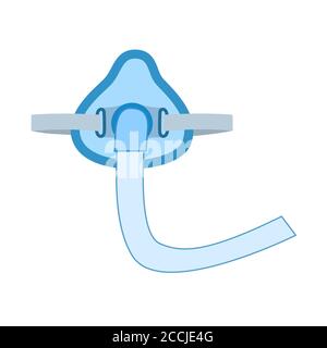 Mask for artificial respiration. Forced mechanical ventilation lungs. Isolated vector EPS10. Stock Vector