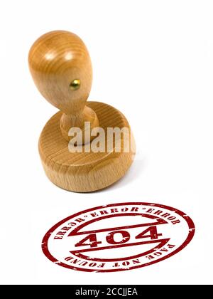 Rubber stamp with text, error 404 Stock Photo