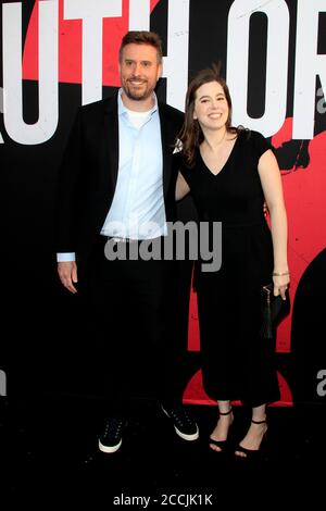 LOS ANGELES - APR 12:  Chris Roach, Jillian Jacobs at the Blumhouse's Truth Or Dare Premiere at Cinerama Dome on April 12, 2018 in Los Angeles, CA Stock Photo