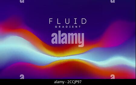 Digital gradient background. Shape holographic gradient. Liquid 3d substance. Light color gradient abstract background. Vector illustration. Stock Vector