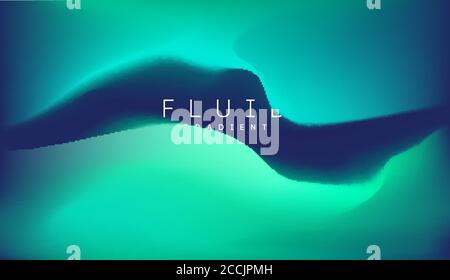 Blue gradient fluid background. Fluid colors 3d graphic gradient abstract. Shapes abstract futuristic 3d flow. Stock Vector