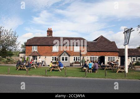 The Parrot Inn is a public house located in the beautiful village of Forest Green, set deep in the Surrey Hills, UK. August 2020 Stock Photo