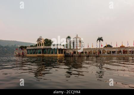 Jag Mandir, also called the Lake Garden Palace and built on an island in lake Pichola at Udaipur in Rajasthan, India. Stock Photo