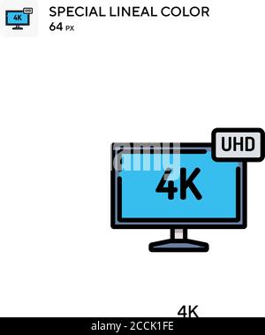 4k Special lineal color icon. Illustration symbol design template for web mobile UI element. Perfect color modern pictogram on editable stroke. Stock Vector