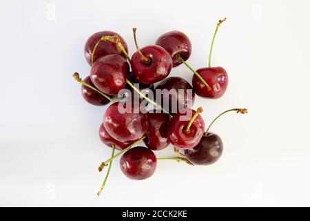 Cherries isolated on white background Stock Photo