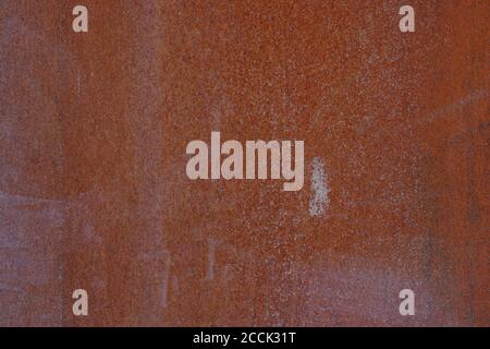 Deep Red Rusty iron or steel texture and surface. Vintage and industrial concept, Rust on metal material with scratch and bumpy surface. Stock Photo