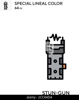Stun gun Special lineal color vector icon. Stun gun icons for your ...