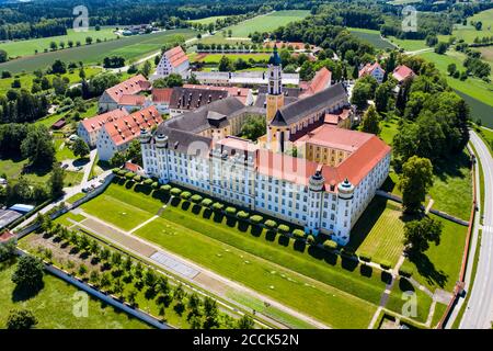 Germany, Baden-Wurttemberg, Ochsenhausen, Aerial view of Ochsenhausen ...