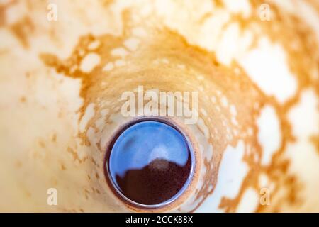 Inside an Empty Hot Chocolate mug Stock Photo