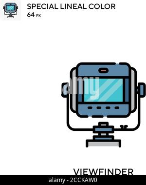 Viewfinder Special lineal color icon. Illustration symbol design template for web mobile UI element. Perfect color modern pictogram on editable stroke Stock Vector