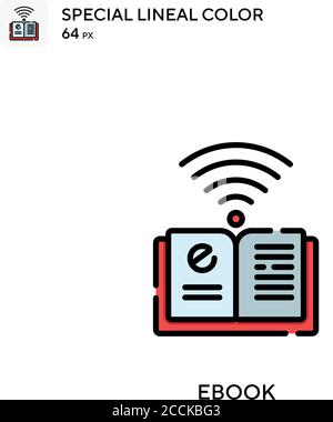 Ebook-3 Special lineal color icon. Illustration symbol design template ...