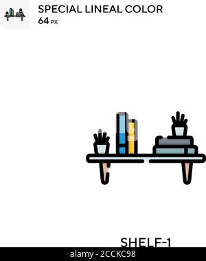 Shelf-3 Special lineal color icon. Illustration symbol design template ...