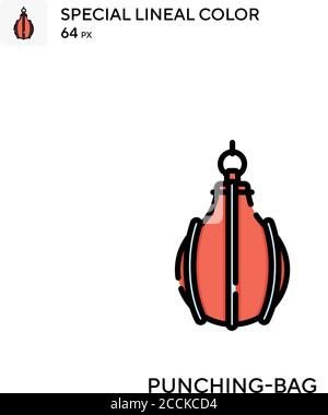 Punching-bag Special lineal color icon. Illustration symbol design template for web mobile UI element. Perfect color modern pictogram on editable stro Stock Vector