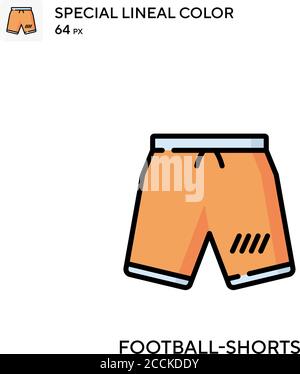 Football-shorts Special lineal color icon. Illustration symbol design template for web mobile UI element. Perfect color modern pictogram on editable s Stock Vector