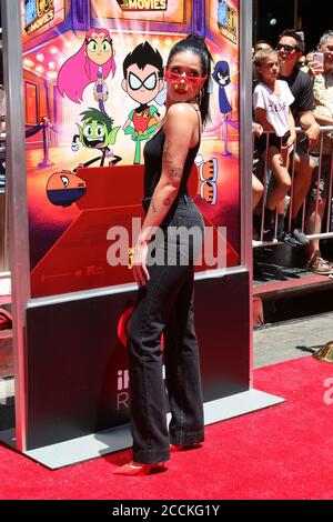 LOS ANGELES - JUL 22:  Halsey at the Teen Titans Go! To the Movies Premiere on the TCL Chinese Theater IMAX on July 22, 2018 in Los Angeles, CA Stock Photo