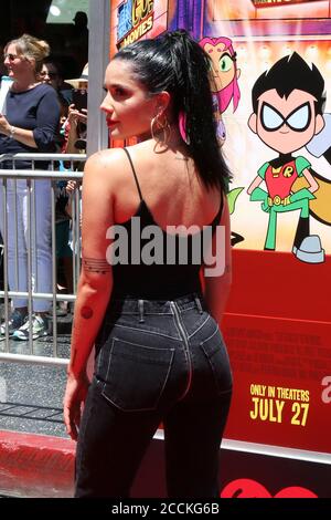 LOS ANGELES - JUL 22:  Halsey at the Teen Titans Go! To the Movies Premiere on the TCL Chinese Theater IMAX on July 22, 2018 in Los Angeles, CA Stock Photo