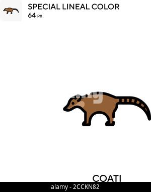 Coati Special lineal color icon. Illustration symbol design template for web mobile UI element. Perfect color modern pictogram on editable stroke. Stock Vector