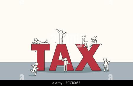 Online tax payment vector payroll salary illustration. Company credit calculator expense pay paper. Service paycheck people taxation business work. Mo Stock Vector