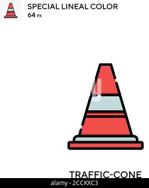 Traffic cone Special lineal color vector icon. Traffic cone icons for ...