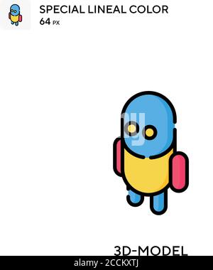 3d model Special lineal color icon. Illustration symbol design template ...