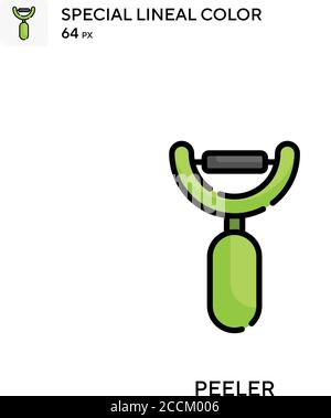 Peeler Special lineal color icon. Illustration symbol design template for web mobile UI element. Perfect color modern pictogram on editable stroke. Stock Vector